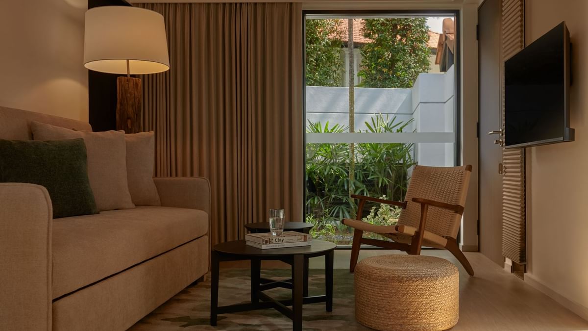 one bedroom villa living room